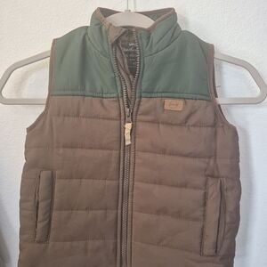 Weatherproof Kids Green and Brown Vest